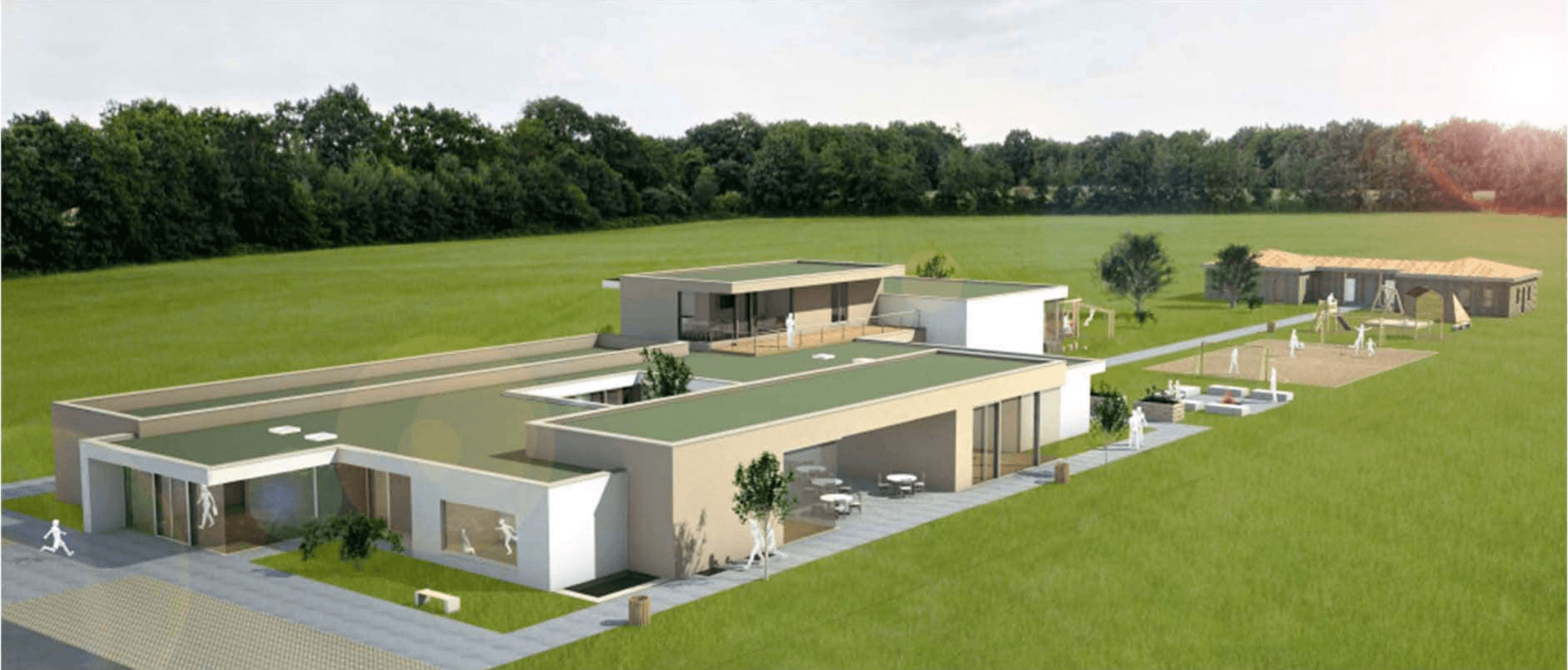 Visualisierung Neubau Nachsorgezentrum VKKK Brennthal, Gemeinde Zeitlarn